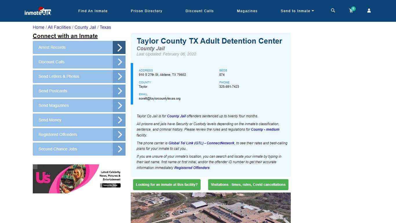 Taylor County TX Adult Detention Center - Inmate Locator - Abilene, TX